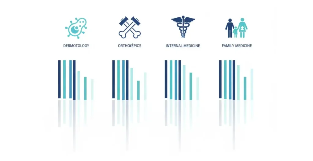 Historical USMLE Step 1 Scores by Specialty