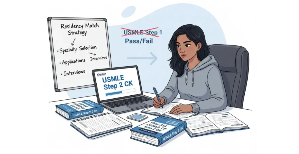 Step 1 PassFail + Shift to Step 2 CK + Residency Strategy