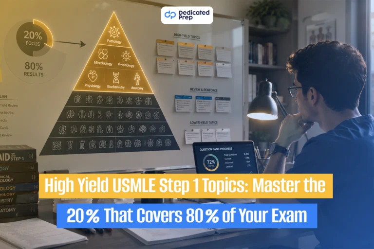 High-yield USMLE Step 1 topics including cardiovascular, renal, neurology, pharmacology, pathology, and physiology study guide