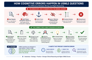 Cognitive errors tested across USMLE Step 1 Step 2 CK and Step 3