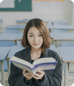 Girl reading book