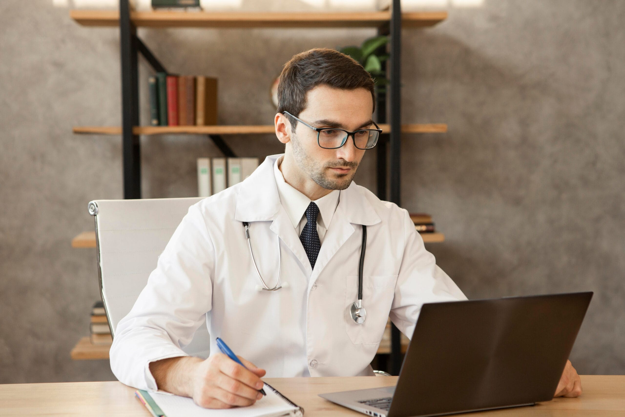 Doctor working on Step 1 strategy